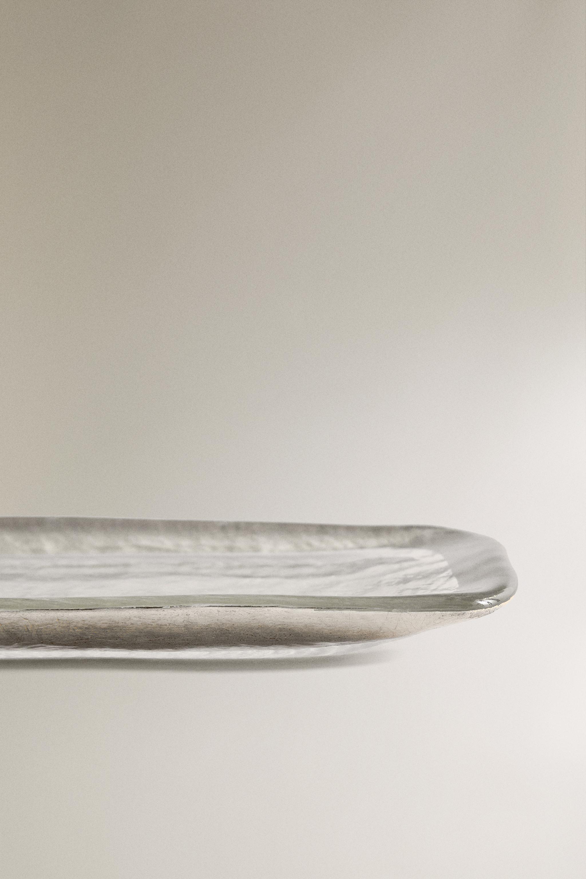 PLAT VERRE RECYCLABLE BORD DORÉ